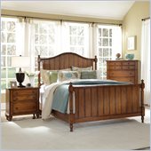 Broyhill Hayden Place Panel Bed 3 Piece Bedroom Set in Oak