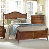 Broyhill Hayden Place Panel Storage Bed in Warm Golden Oak