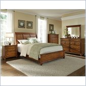 Broyhill Hayden Place Sleigh Bed 5 Piece Bedroom Set in Oak