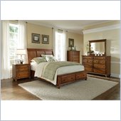 Broyhill Hayden Place Panel Storage Bed 5 Piece Bedroom Set in Oak