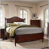 Broyhill Hayden Place Panel Storage Bed in Rich Dark Cherry