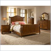 Broyhill Hayden Place Panel Bed 5 Piece Bedroom Set in Light Cherry