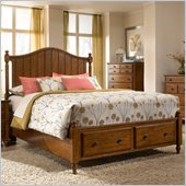 Broyhill Hayden Place Panel Storage Bed in Light Cherry