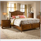 Broyhill Hayden Place Storage Bed 2 Piece Bedroom Set in Light Cherry