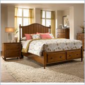 Broyhill Hayden Place Storage Bed 3 Piece Bedroom Set in Light Cherry