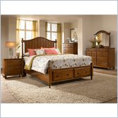 Broyhill Hayden Place Storage Bed 5 Piece Bedroom Set in Light Cherry