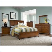 Broyhill Hayden Place Sleigh Bed 5 Piece Bedroom Set in Light Cherry