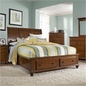 Broyhill Hayden Place Panel Storage Bed in Light Cherry