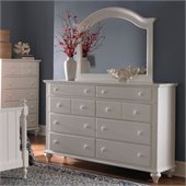 Broyhill Hayden Place 8 Drawer Dresser w/ Arched Mirror in White