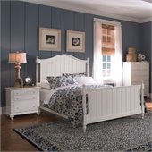 Broyhill Hayden Place Panel Bed 3 Piece Bedroom Set in White