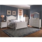 Broyhill Hayden Place Panel Bed 5 Piece Bedroom Set in White