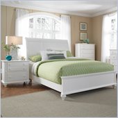 Broyhill Hayden Place Sleigh Bed 2 Piece Bedroom Set in White