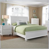 Broyhill Hayden Place Sleigh Bed 3 Piece Bedroom Set in White