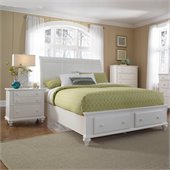 Broyhill Hayden Place Panel Storage Bed 2 Pc Bedroom Set in White