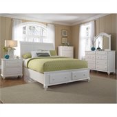 Broyhill Hayden Place Panel Storage Bed 5 Pc Bedroom Set in White