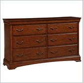 Broyhill Rhone Manor 6 Drawer Dresser in Toffee