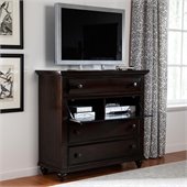 Broyhill Farnsworth Media Chest in Inky Black Stain