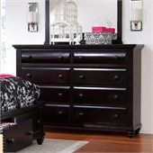 Broyhill Farnsworth 8 Drawer Dresser in Inky Black Stain