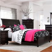 Broyhill Farnsworth Sleigh Bed in Inky Black Stain
