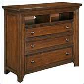 Broyhill Abbott Bay 3 Drawer Media Chest in Warm Russet Brown