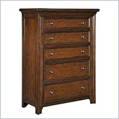 Broyhill Abbott Bay 5 Drawer Chest in Warm Russet Brown
