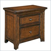 Broyhill Abbott Bay 2 Drawer Night Stand in Warm Russet Brown
