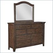 Broyhill Attic Retreat Arched Dresser Mirror in Weathered-Mink