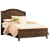 Broyhill Attic Retreat Wood Sleigh Bed w/ Storage in Weathered-Mink