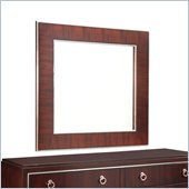 Broyhill Pinstripe Square Dresser Mirror in Dark Mahogany
