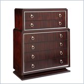 Broyhill Pinstripe 6 Drawer Chest in Dark Mahogany