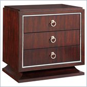 Broyhill Pinstripe 3 Drawer Night Stand in Dark Mahogany