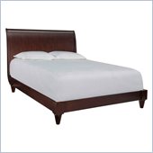 Broyhill Pinstripe Low Profile Sleigh Bed in Dark Mahogany