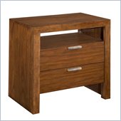 Broyhill Suede 2 Drawer Night Stand in Medium Brown