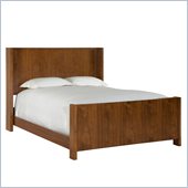 Broyhill Suede Panel Bed in Medium Brown