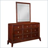 Broyhill Antiquity 9 Drawer Dresser with Mirror Set in Deep Velvet