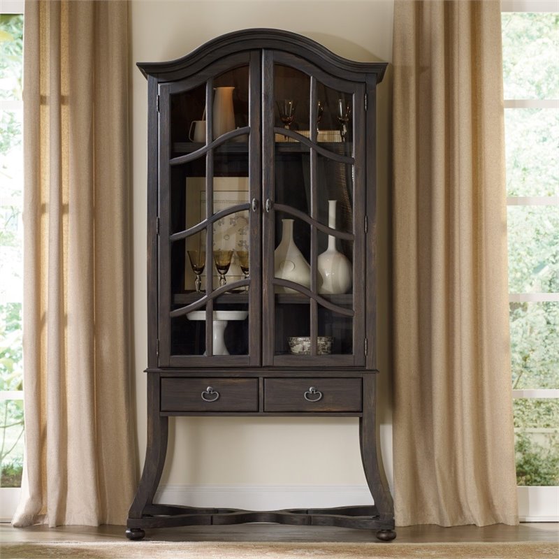 Winsome Poppy Display Curio in Black