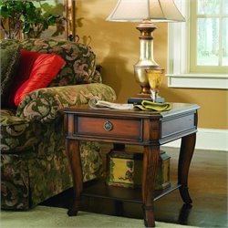 Hooker Furniture Brookhaven Wood Top End Table in Medium Clear Cherry Finish Best Price