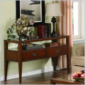 Hooker Furniture Danforth Glass Top Sofa Table in Medium Brown Finish