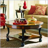 Hooker Furniture Prescott Round Cocktail Table with Brass Accent 