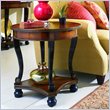 ADD TO YOUR SET: Hooker Furniture Prescott Round Wood Top Lamp Table