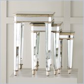 Hooker Furniture Seven Seas 3 Pc Nesting Tables w/ Gold Painted Trim
