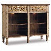 Hooker Furniture Two-Drawer Bookcase with Adjustable Glass Shelves