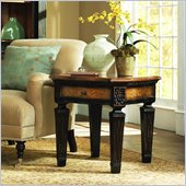 Hooker Furniture North Hampton Wood Top End Table in Black Finish