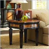Hooker Furniture North Hampton Wood Top Lamp Table in Black Finish