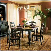 Hooker Furniture Indigo Creek Oval Dining Table in Rub-Through Black