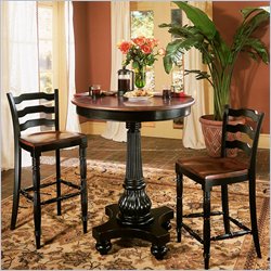 Hooker Furniture Indigo Creek Pub Table in Rub-Through Black