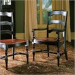 ADD TO YOUR SET: Hooker Furniture Indigo Creek Dining Arm Chair in Rub-Through Black