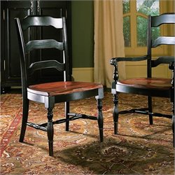 Hooker Furniture Indigo Creek Dining Side Chair in Rub-Through Black