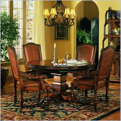 Hooker Furniture Wynterhall Round Dining Table in Distressed Cherry