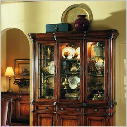 Hooker Furniture Wynterhall China Cabinet Hutch in Distressed Cherry